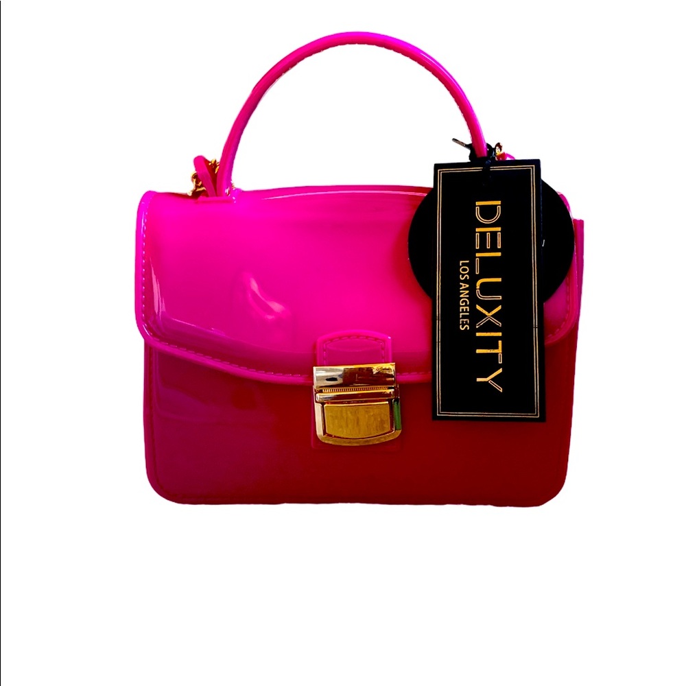 Brand New mini jelly purse with gold chain
